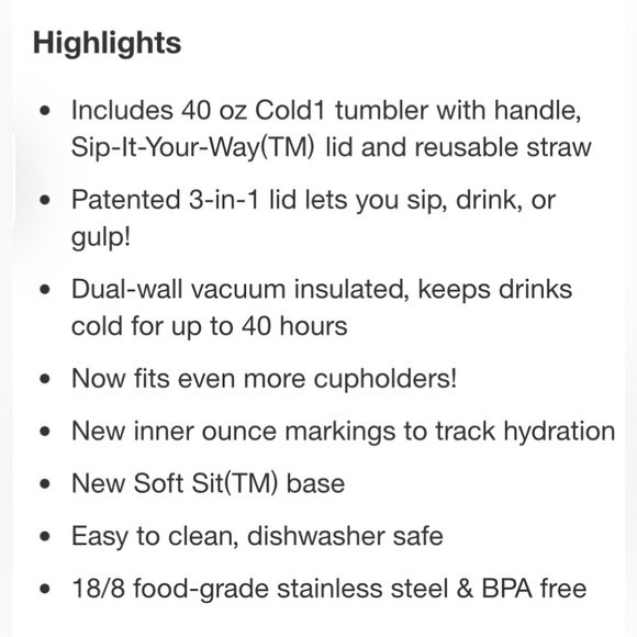 REDUCE COLD 40oz TUMBLER - Picture 11 of 13